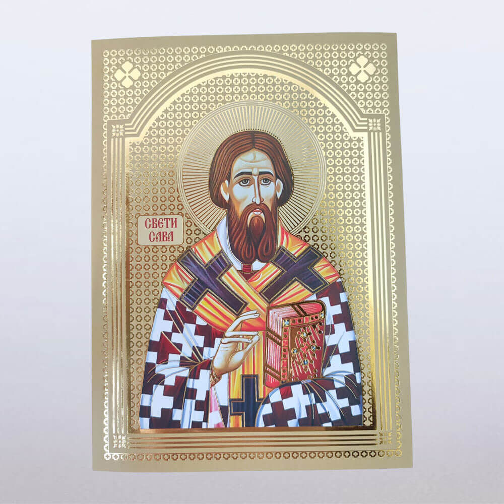 Икона Светог Саве 7×5 цм