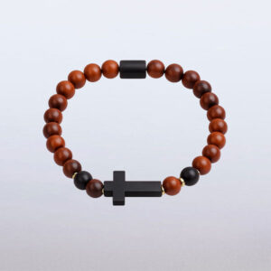 Бројаница Дрвена Са Металним Крстом